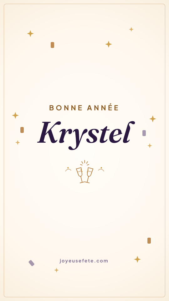 Image « Bonne année Krystel » au format story