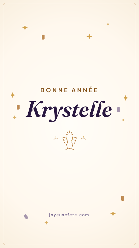 Image « Bonne année Krystelle » au format story