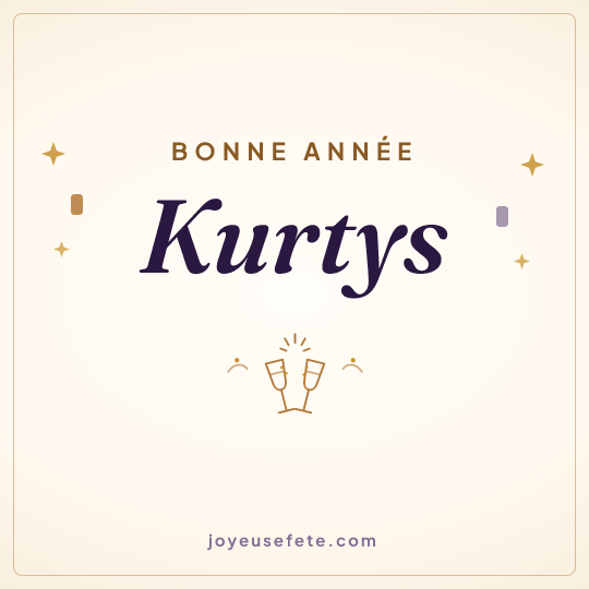 Image carrée « Bonne année Kurtys » pour WhatsApp
