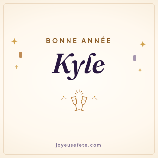 Image carrée « Bonne année Kyle » pour WhatsApp