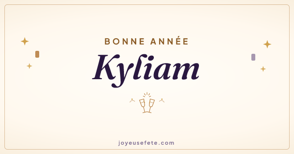 Image « Bonne année Kyliam » au format large