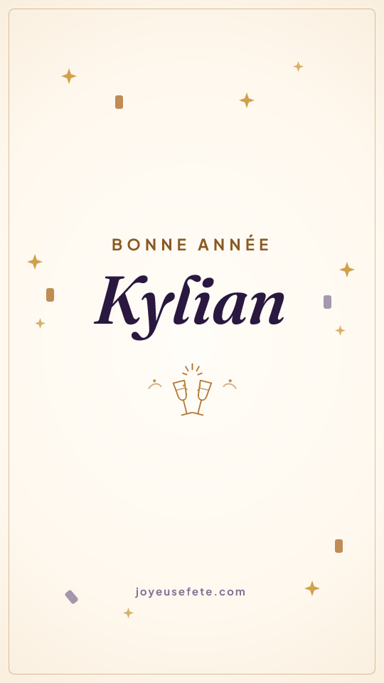 Image « Bonne année Kylian » au format story