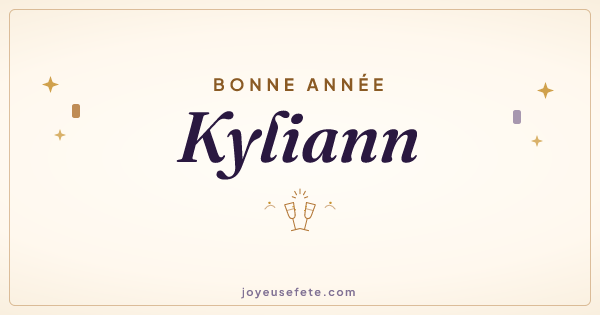Image « Bonne année Kyliann » au format large
