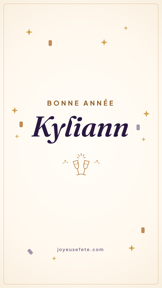 Image « Bonne année Kyliann » au format story