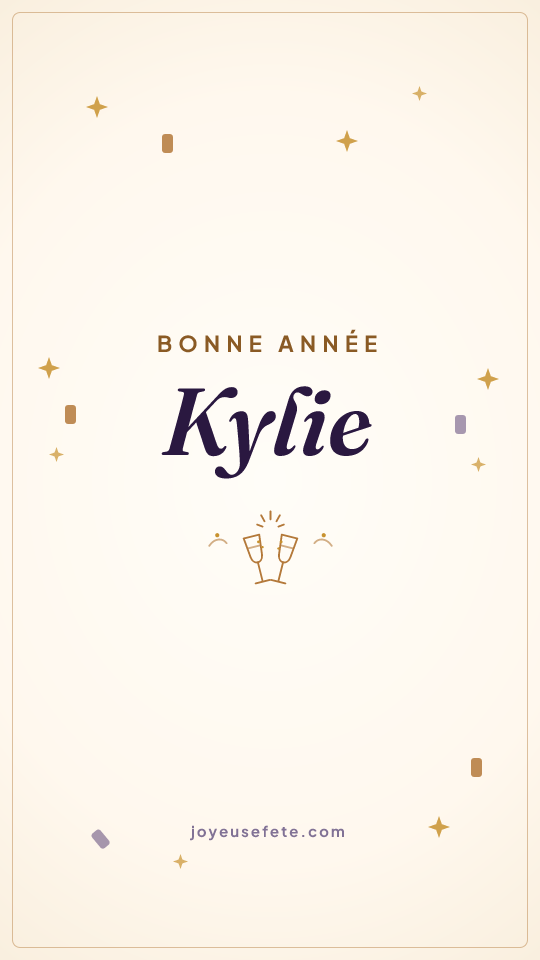 Image « Bonne année Kylie » au format story