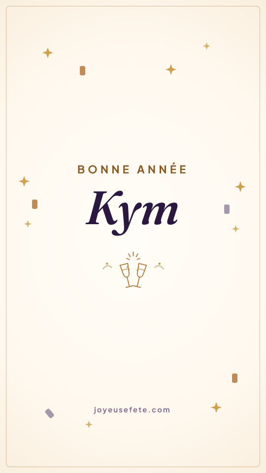 Image « Bonne année Kym » au format story