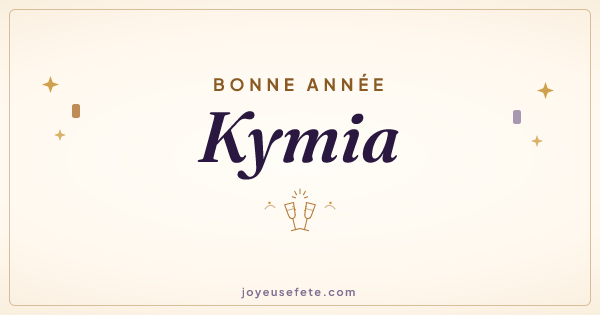 Image « Bonne année Kymia » au format large