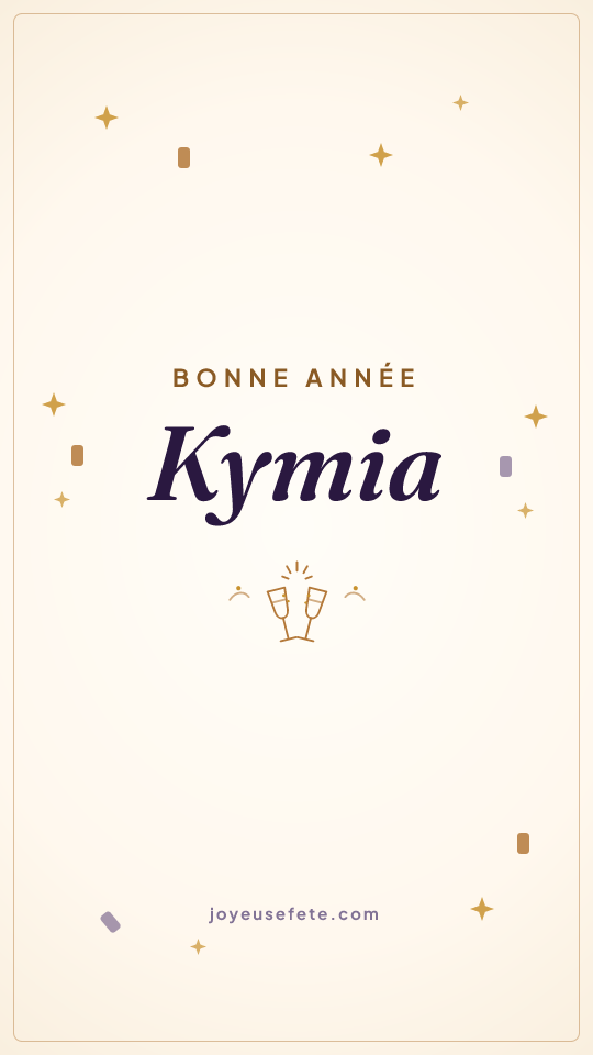 Image « Bonne année Kymia » au format story