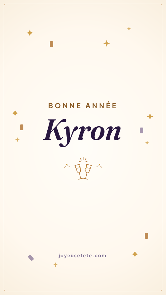 Image « Bonne année Kyron » au format story