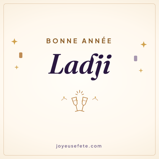 Image carrée « Bonne année Ladji » pour WhatsApp