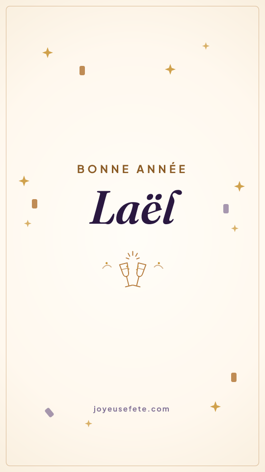 Image « Bonne année Laël » au format story