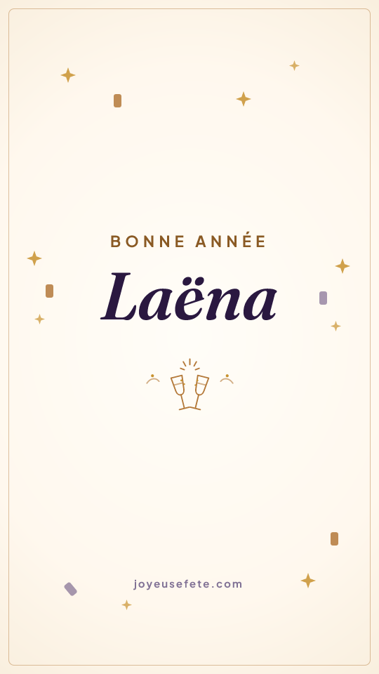 Image « Bonne année Laëna » au format story