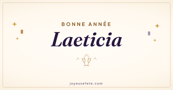 Image « Bonne année Laeticia » au format large