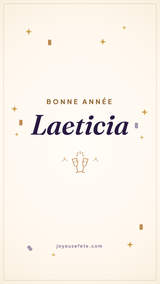 Image « Bonne année Laeticia » au format story