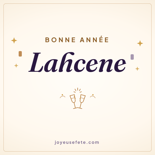 Image carrée « Bonne année Lahcene » pour WhatsApp