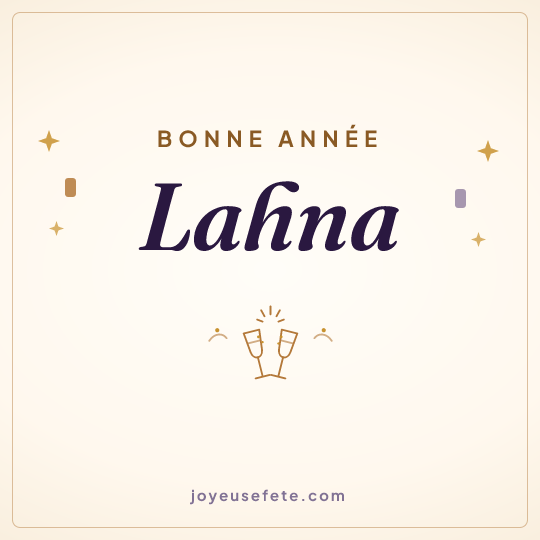 Image carrée « Bonne année Lahna » pour WhatsApp