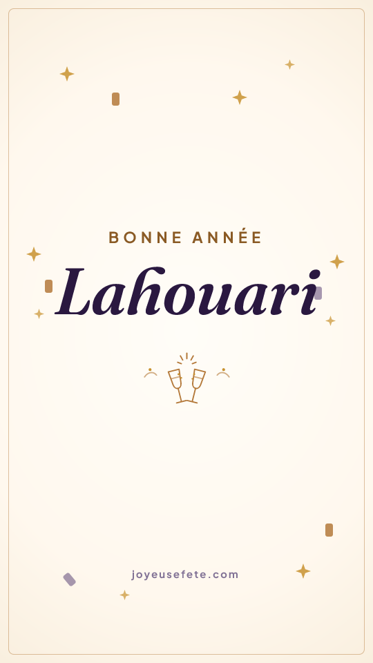 Image « Bonne année Lahouari » au format story