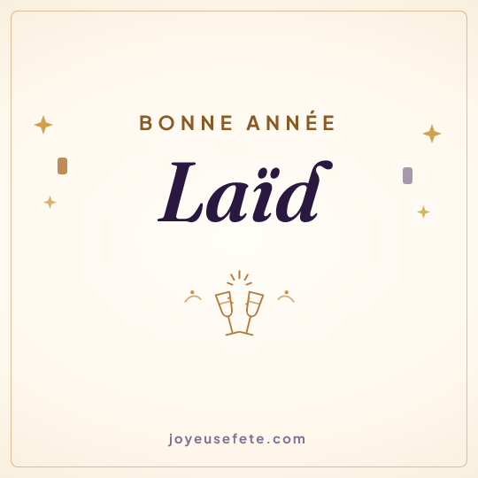 Image carrée « Bonne année Laïd » pour WhatsApp