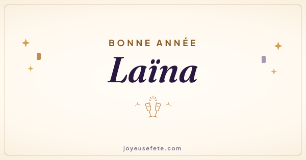 Image « Bonne année Laïna » au format large