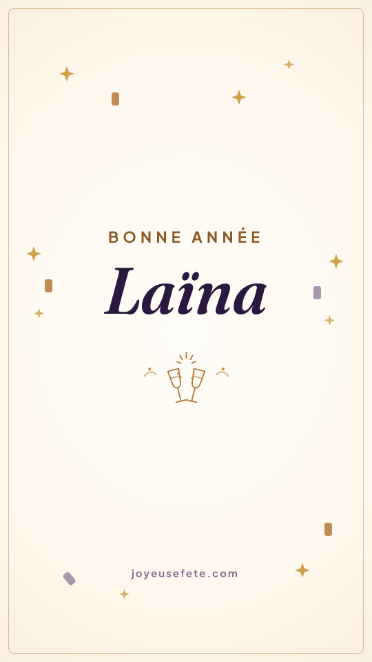 Image « Bonne année Laïna » au format story