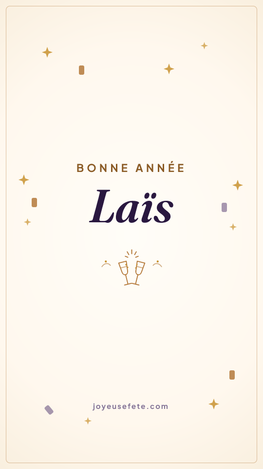 Image « Bonne année Laïs » au format story