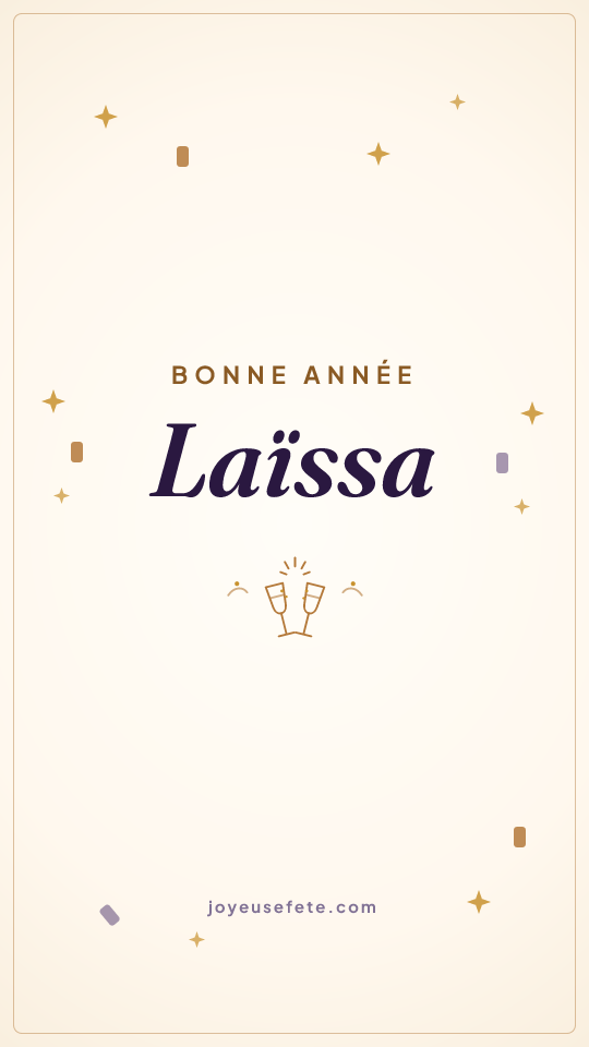 Image « Bonne année Laïssa » au format story