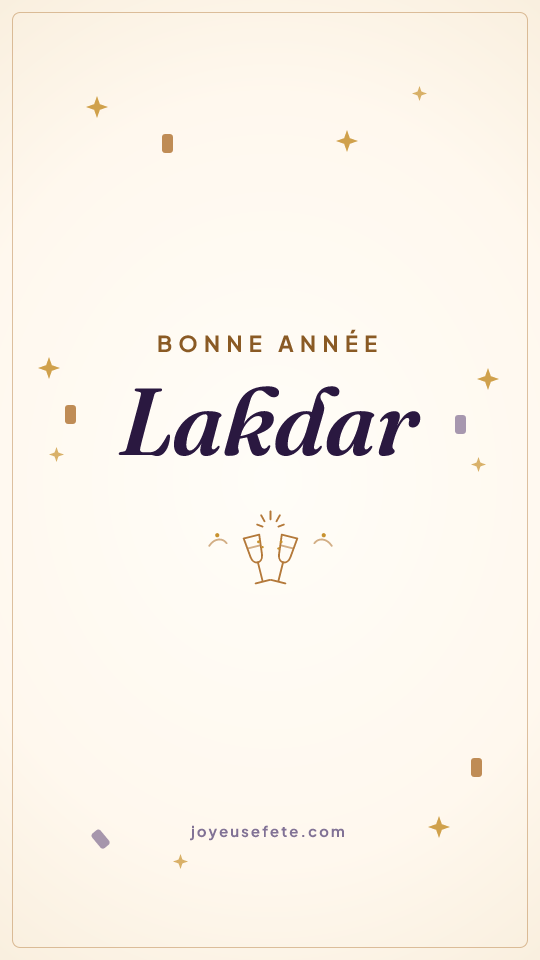Image « Bonne année Lakdar » au format story
