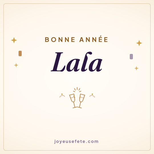 Image carrée « Bonne année Lala » pour WhatsApp