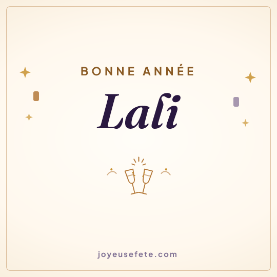 Image carrée « Bonne année Lali » pour WhatsApp