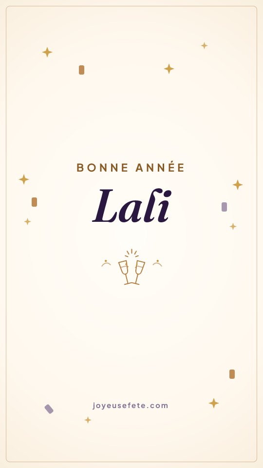 Image « Bonne année Lali » au format story