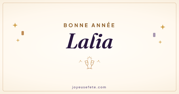 Image « Bonne année Lalia » au format large