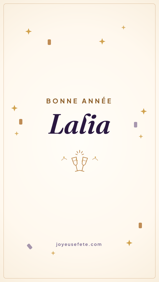 Image « Bonne année Lalia » au format story