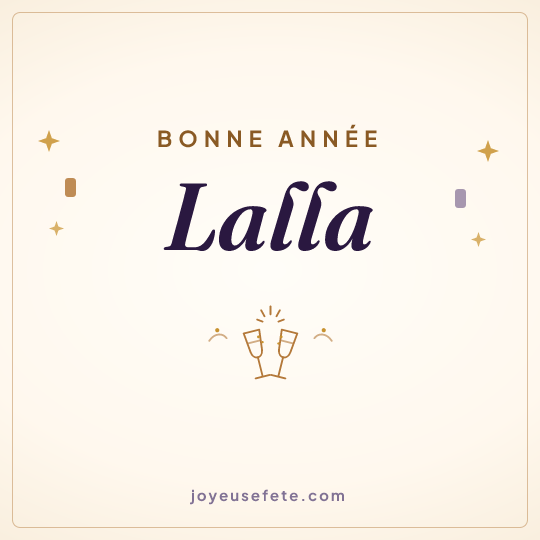Image carrée « Bonne année Lalla » pour WhatsApp