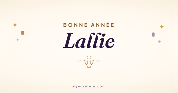 Image « Bonne année Lallie » au format large