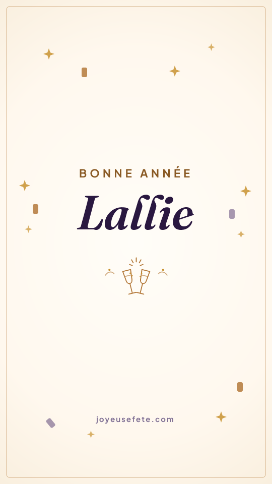 Image « Bonne année Lallie » au format story