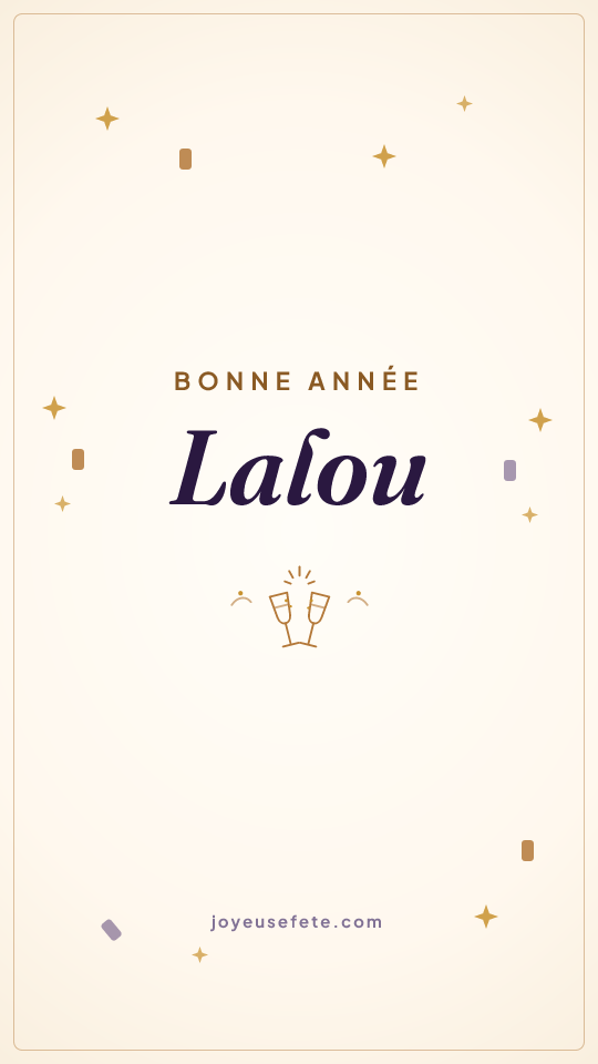 Image « Bonne année Lalou » au format story