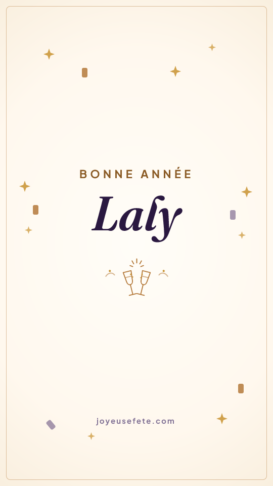 Image « Bonne année Laly » au format story