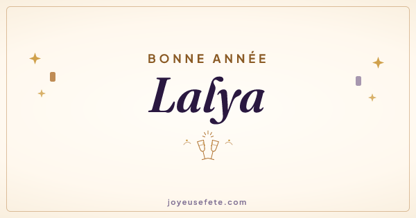 Image « Bonne année Lalya » au format large