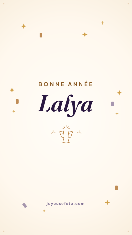 Image « Bonne année Lalya » au format story