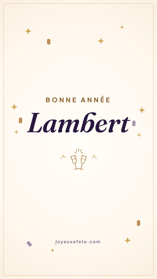 Image « Bonne année Lambert » au format story