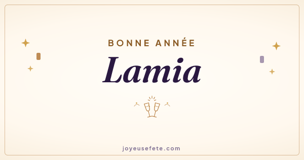 Image « Bonne année Lamia » au format large