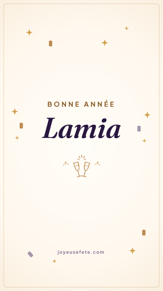 Image « Bonne année Lamia » au format story