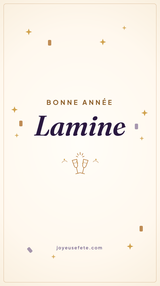 Image « Bonne année Lamine » au format story