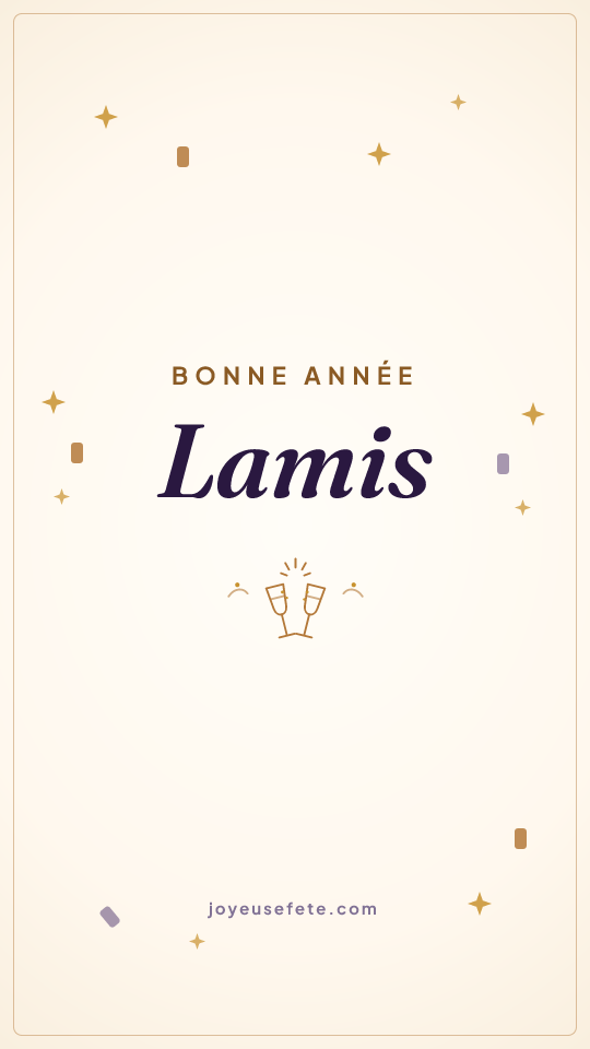 Image « Bonne année Lamis » au format story