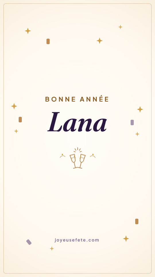 Image « Bonne année Lana » au format story