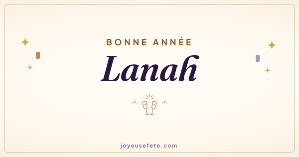 Image « Bonne année Lanah » au format large