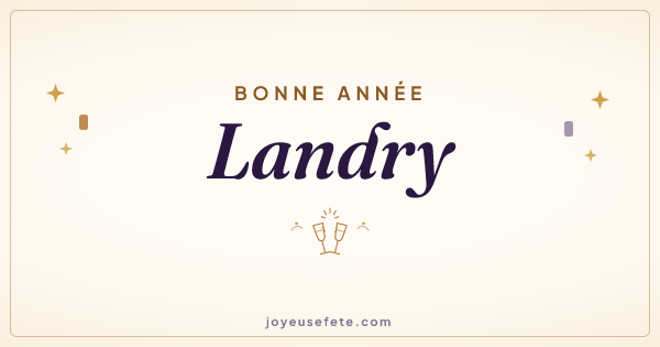 Image « Bonne année Landry » au format large