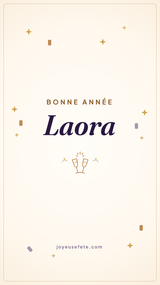 Image « Bonne année Laora » au format story
