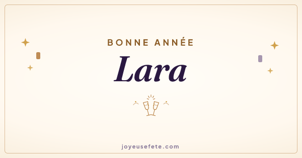 Image « Bonne année Lara » au format large