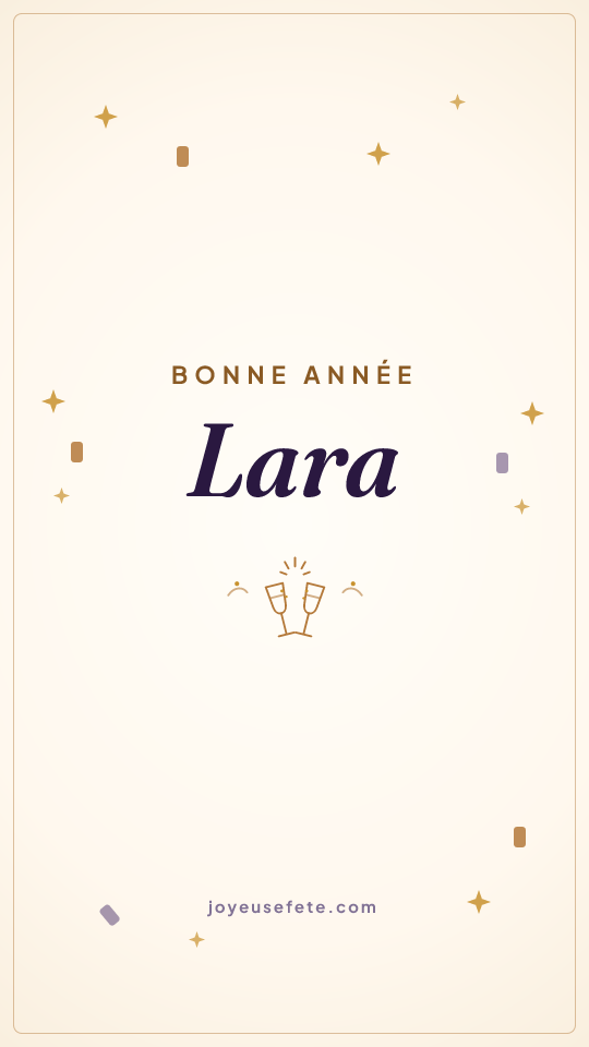 Image « Bonne année Lara » au format story